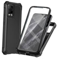 Rugged black BLU View 5 Pro B170D phone case with clear screen protector and camera cutout