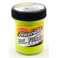Berkley PowerBait Turbo Dough bait dough in chartreuse glitter jar with black lid