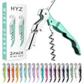 HYZ 2-pack mint green wine opener corkscrews with stainless steel body