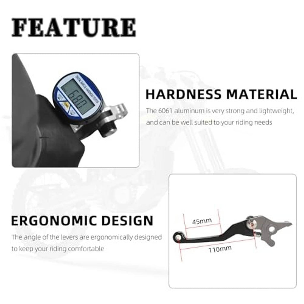 Black brake lever set highlighting ergonomic lever shape and pivot details