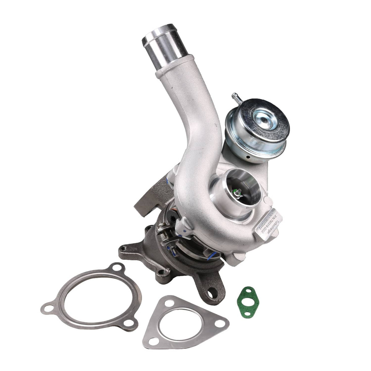 Silver turbocharger assembly with gaskets and round seal rings