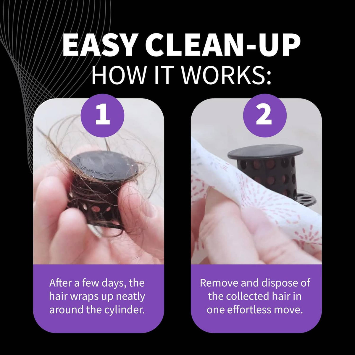 Shower drain hair catcher cylinder with perforated stainless filter for easy cleaning
