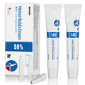 Two white ointment tubes with blue % label, 20 g each, hemorrhoid cream
