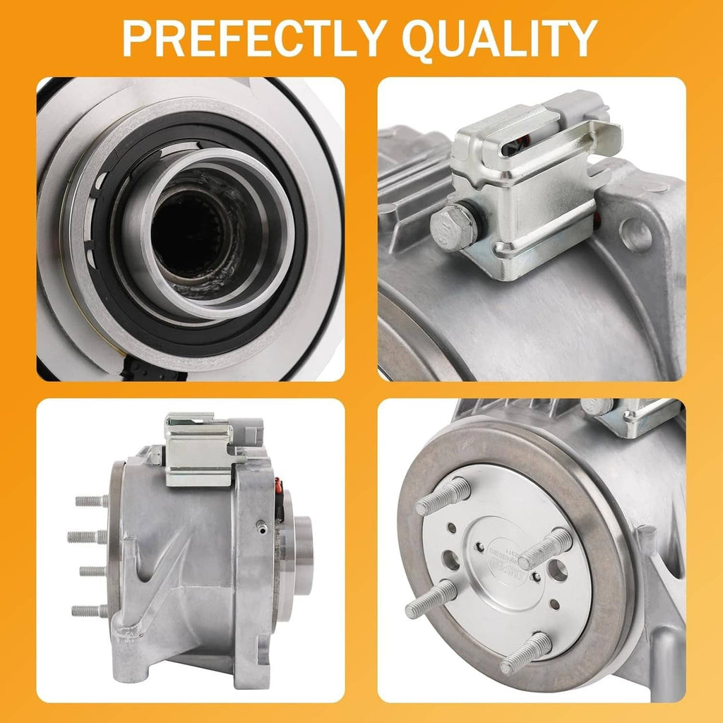 Viscous coupler assembly close-up with black seal ring and metal housing