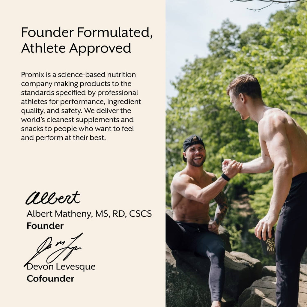 Promix founder formulated athlete approved card for vanilla protein puff bar