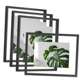 Set of four 11x14 floating frames, faded black double-plexiglass holders with front view