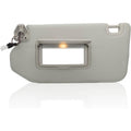 Gray left driver sun visor with built-in lamp and mirror for Nissan Pathfinder