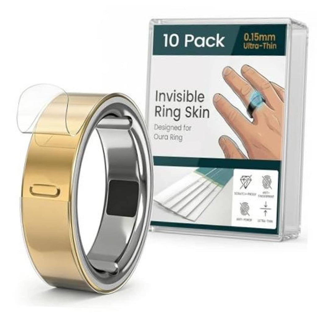 Ultra-thin clear ring skin cover, 10-pack box with transparent protector film