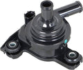 Black electric inverter water pump assembly with outlet tube and mounting tabs