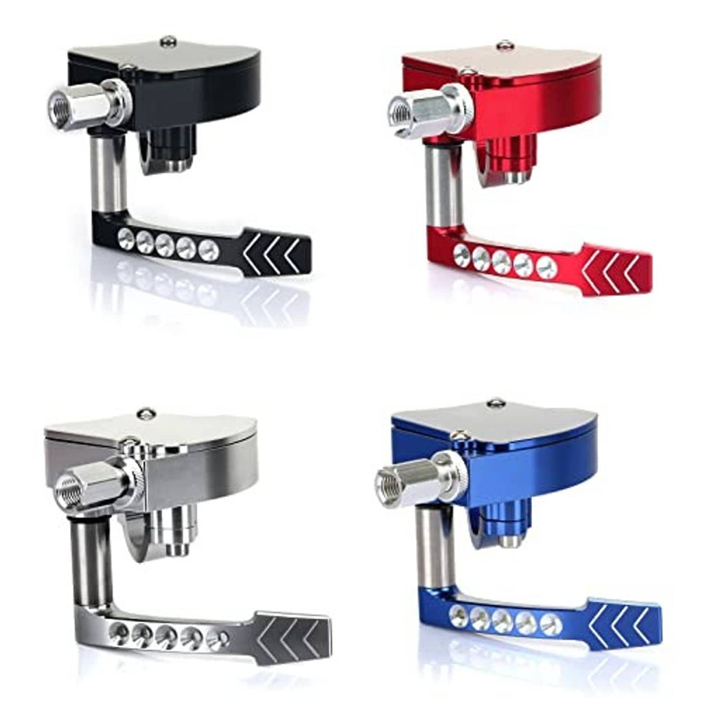 Thumb throttle set showing red, blue, black, and silver clamp units