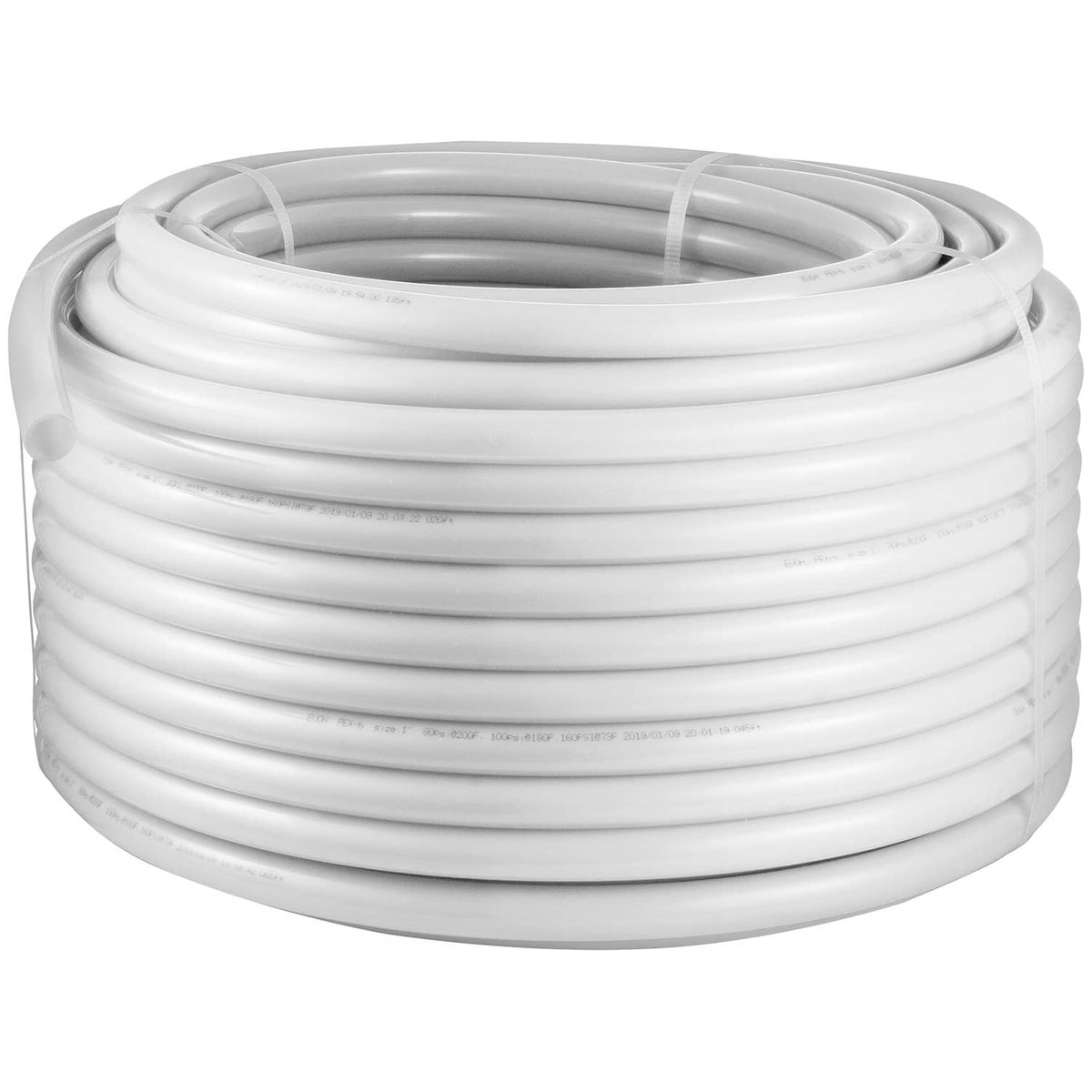 1 in PEX-B tubing coil, white flexible pipe