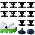 Set of black replacement rivet strap buttons with stems, 10-piece view