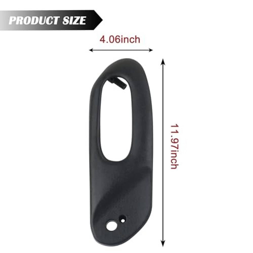Black power seat switch panel bezel, single oval opening with two mounting holes