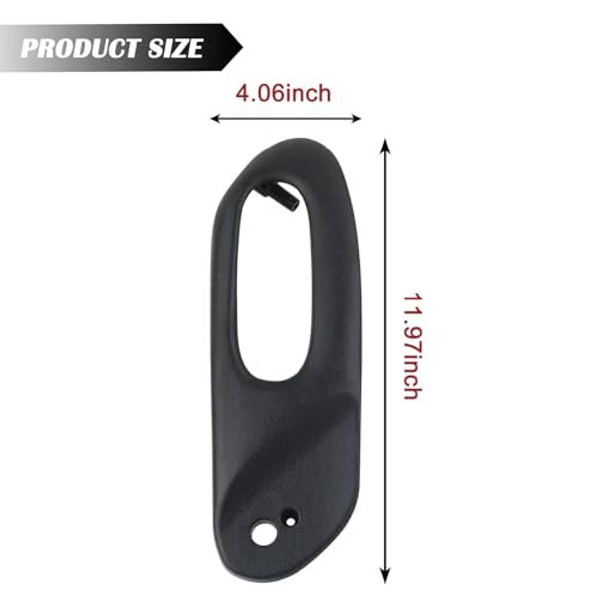 Black power seat switch panel bezel, single oval opening with two mounting holes