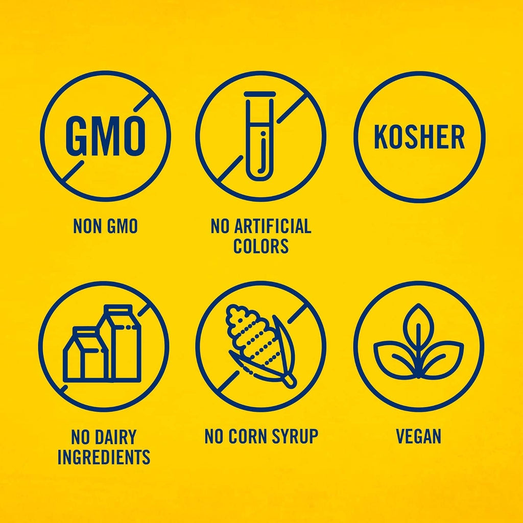 French's Crispy Fried Onions label icons: non-GMO, kosher, vegan, no dairy ingredients