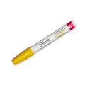 Yellow oil-based paint marker with medium tip, Sharpie Sanford, white label