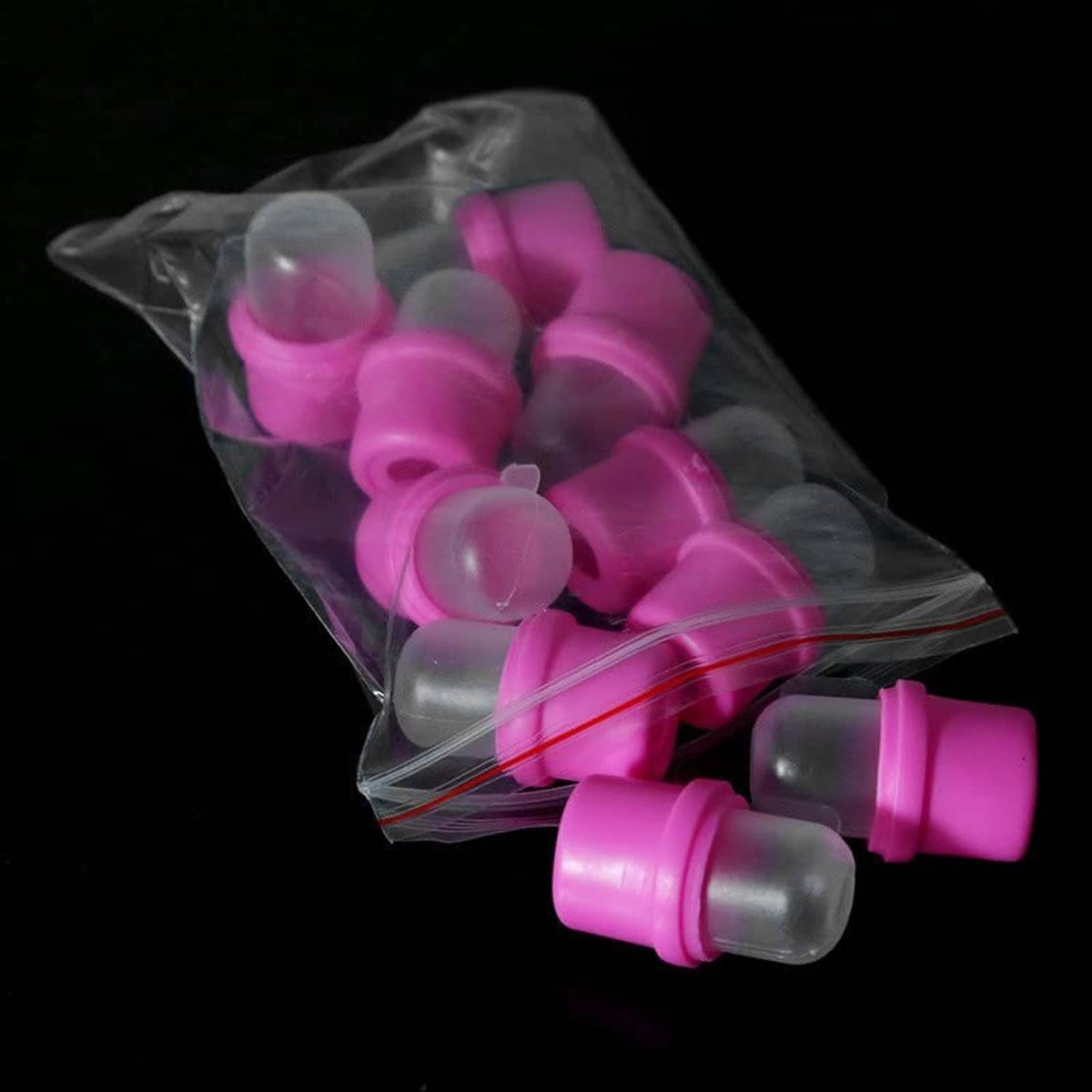 RivetOak MauSong 10 Pcs Wearable Nail Soak Soakers Polish Remover 1.57x0.82 Inch, Pink