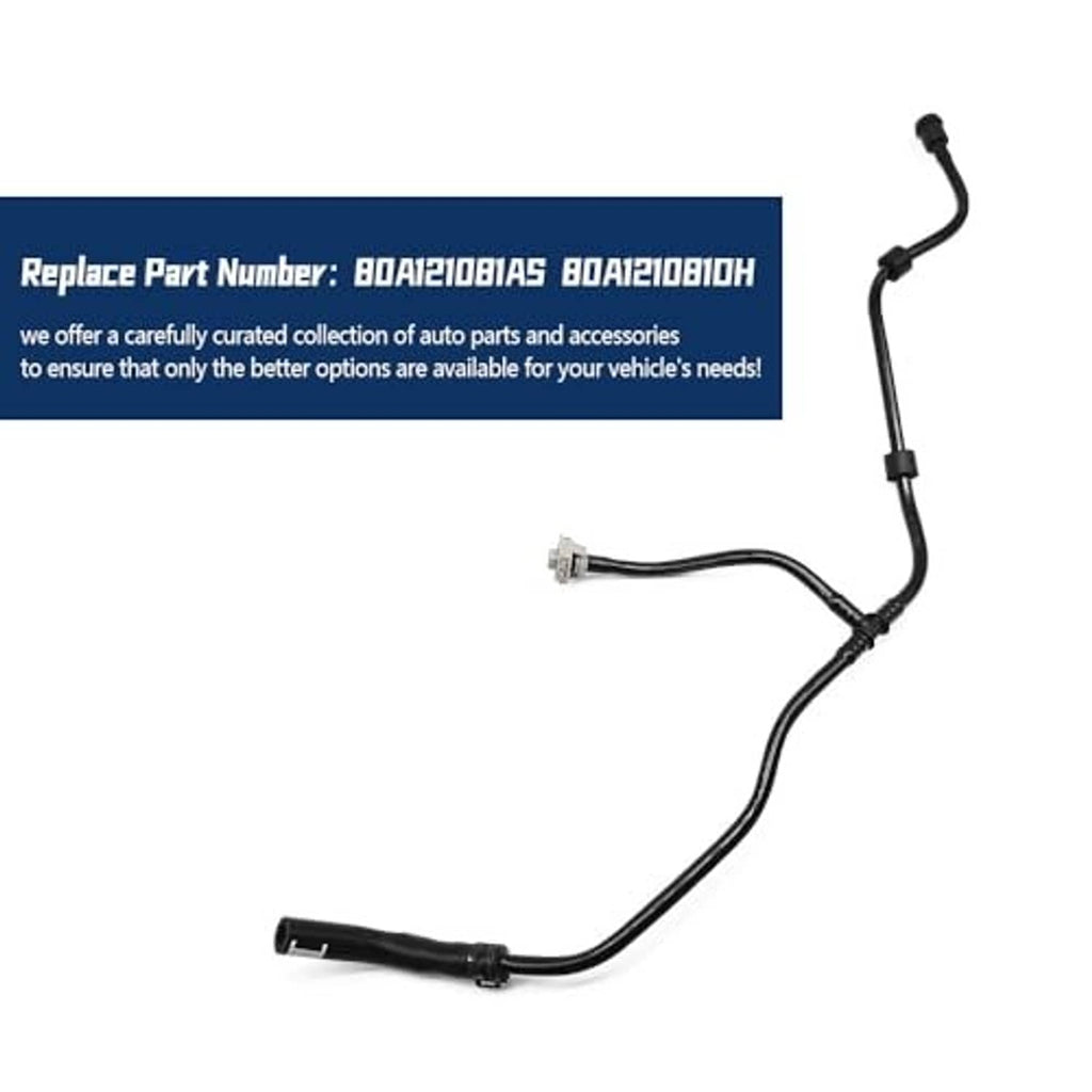 Radiator coolant reservoir hose assembly with black tubes and metal sensor plug