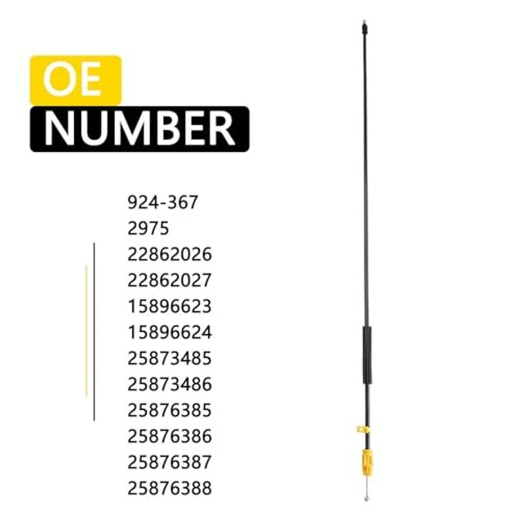 Door latch cable, long black cable with yellow connector and pin terminals