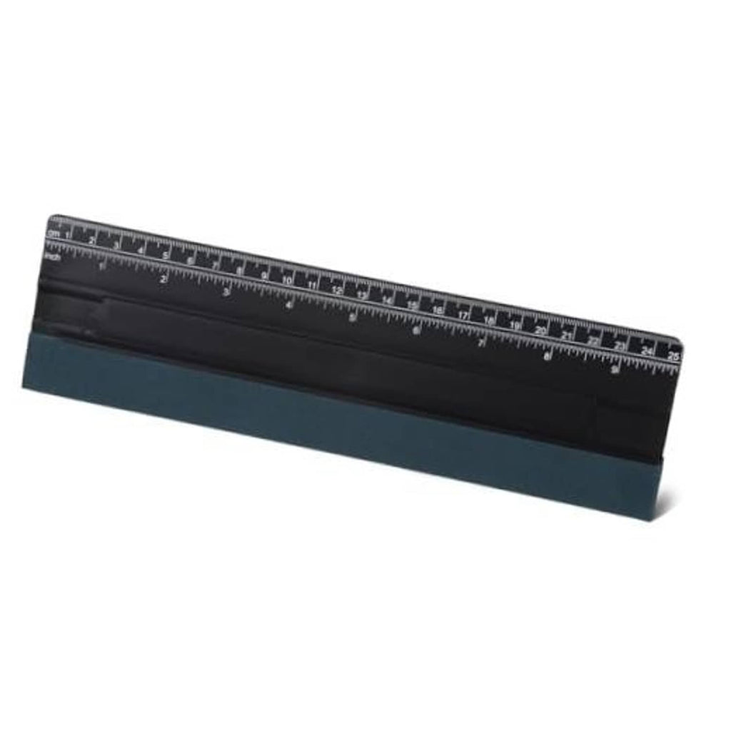 Black vinyl squeegee with ruler and felt edge