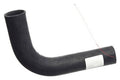 Lower curved radiator hose, black rubber with white label band on one end