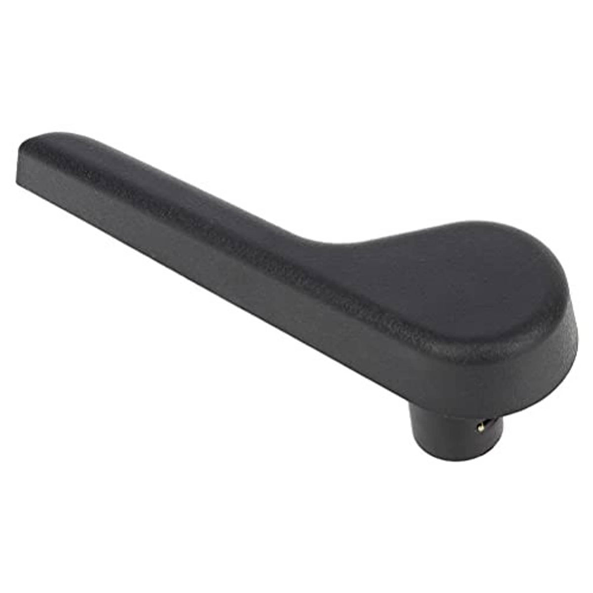 Recliner seat adjuster lever handle, dark gray, curved ergonomic grip with short base