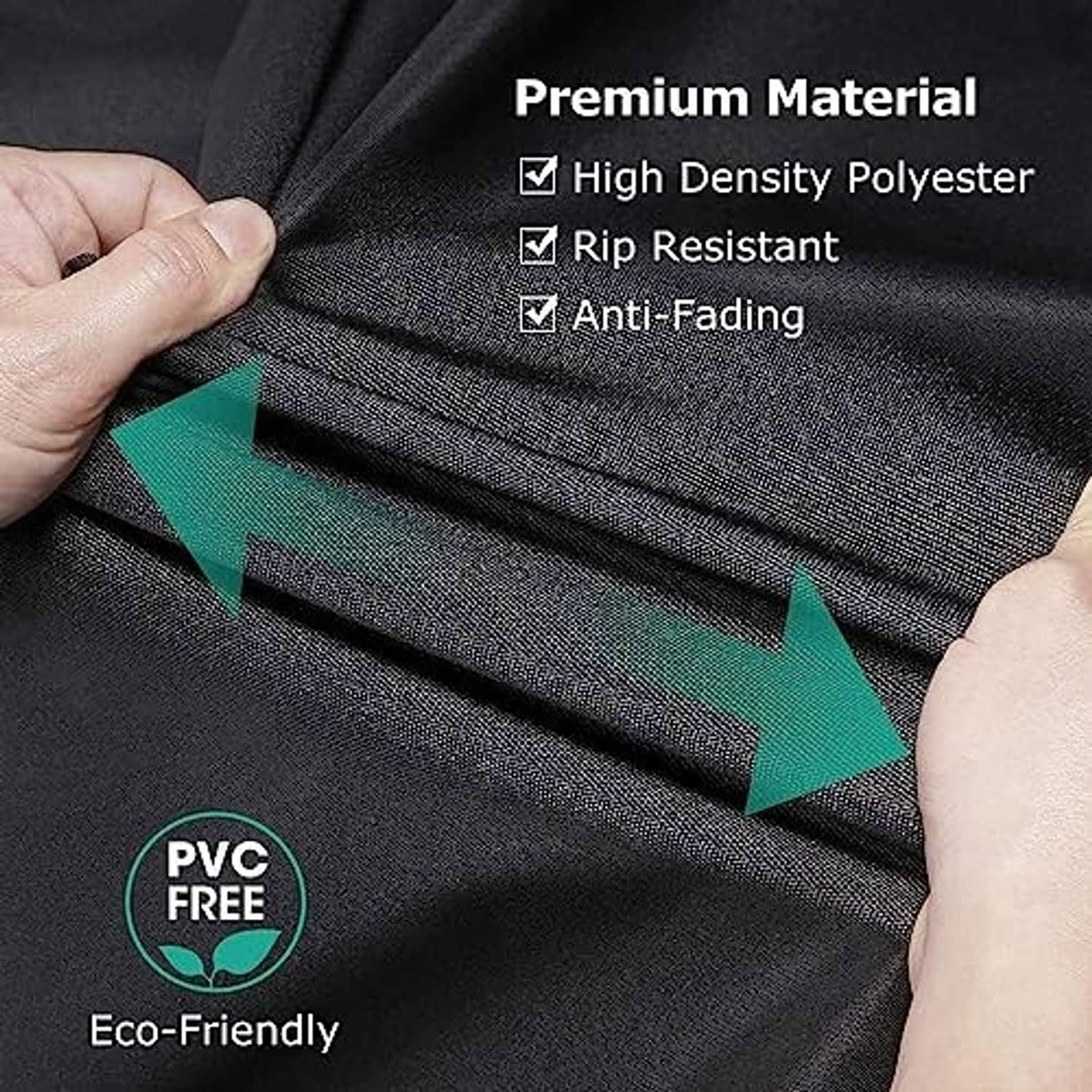 Black polyester log splitter cover fabric, rip resistant and anti-fading texture