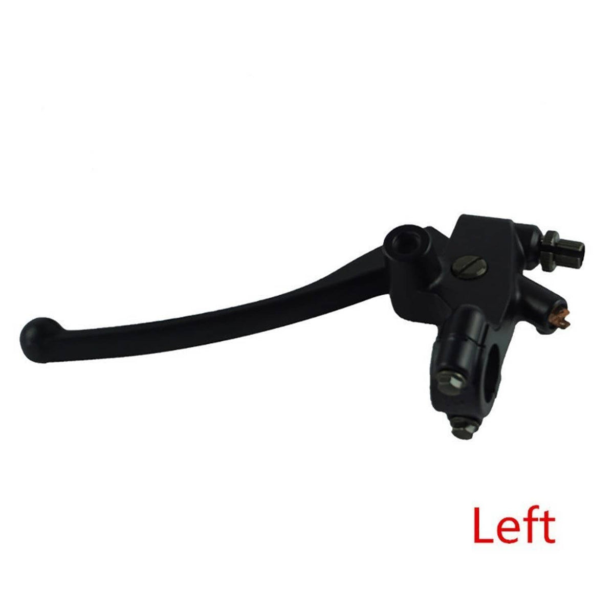 Left motorcycle clutch brake lever perch with mirror mounting hole, black lever
