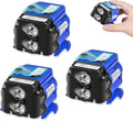 Toilet flush control module with black face and blue housing, dual sensor buttons
