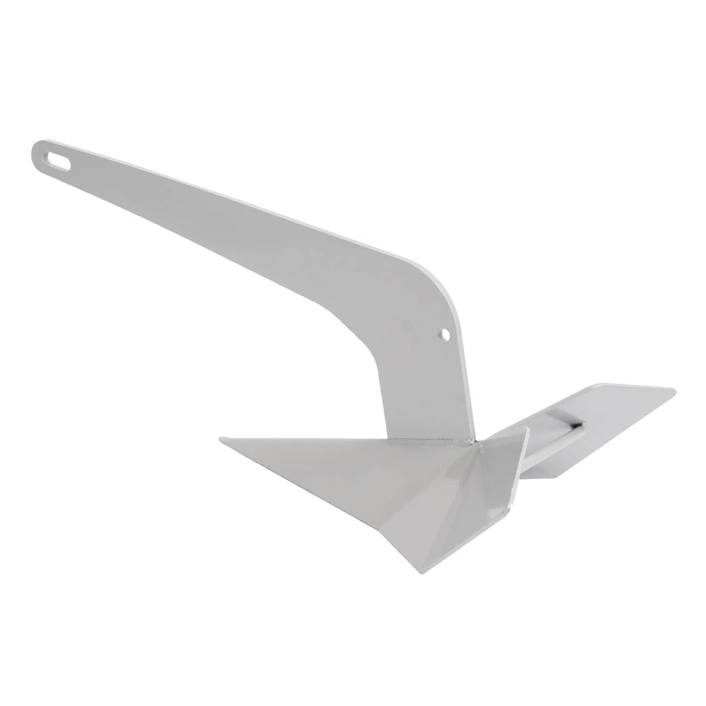 Wing anchor matte gray, angled view focusing on shank curve and front fluke tip