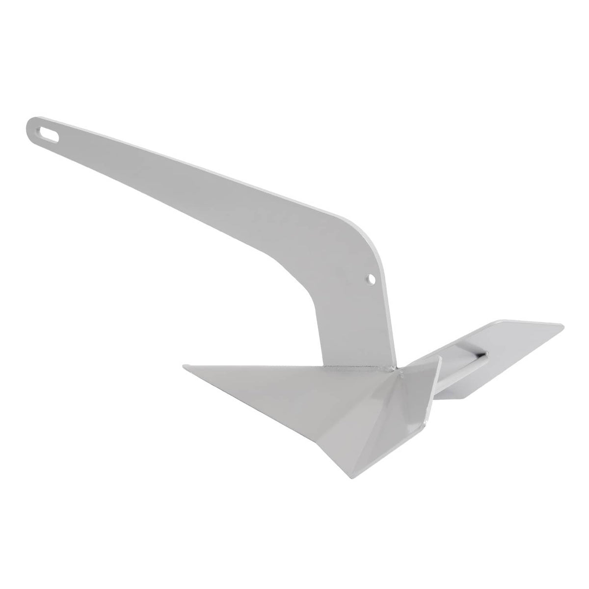 Wing anchor matte gray, angled view focusing on shank curve and front fluke tip
