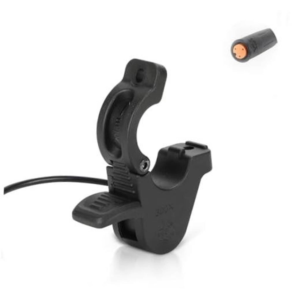Black 3-pin thumb throttle with cable and protective rubber cover