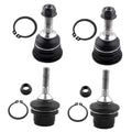 Front ball joint kit with black rubber boots, silver studs, and mounting rings