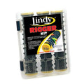 Lindy Rigger Kit tackle set in clear plastic case with blue clasp