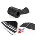 Black universal rear bumper protector roll with raised square tread texture