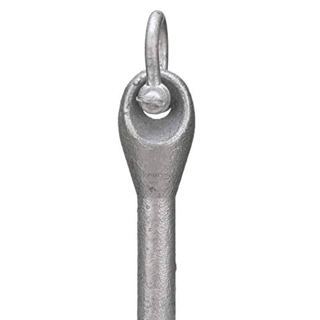 Anchor lifting eye with loop and textured galvanized shank