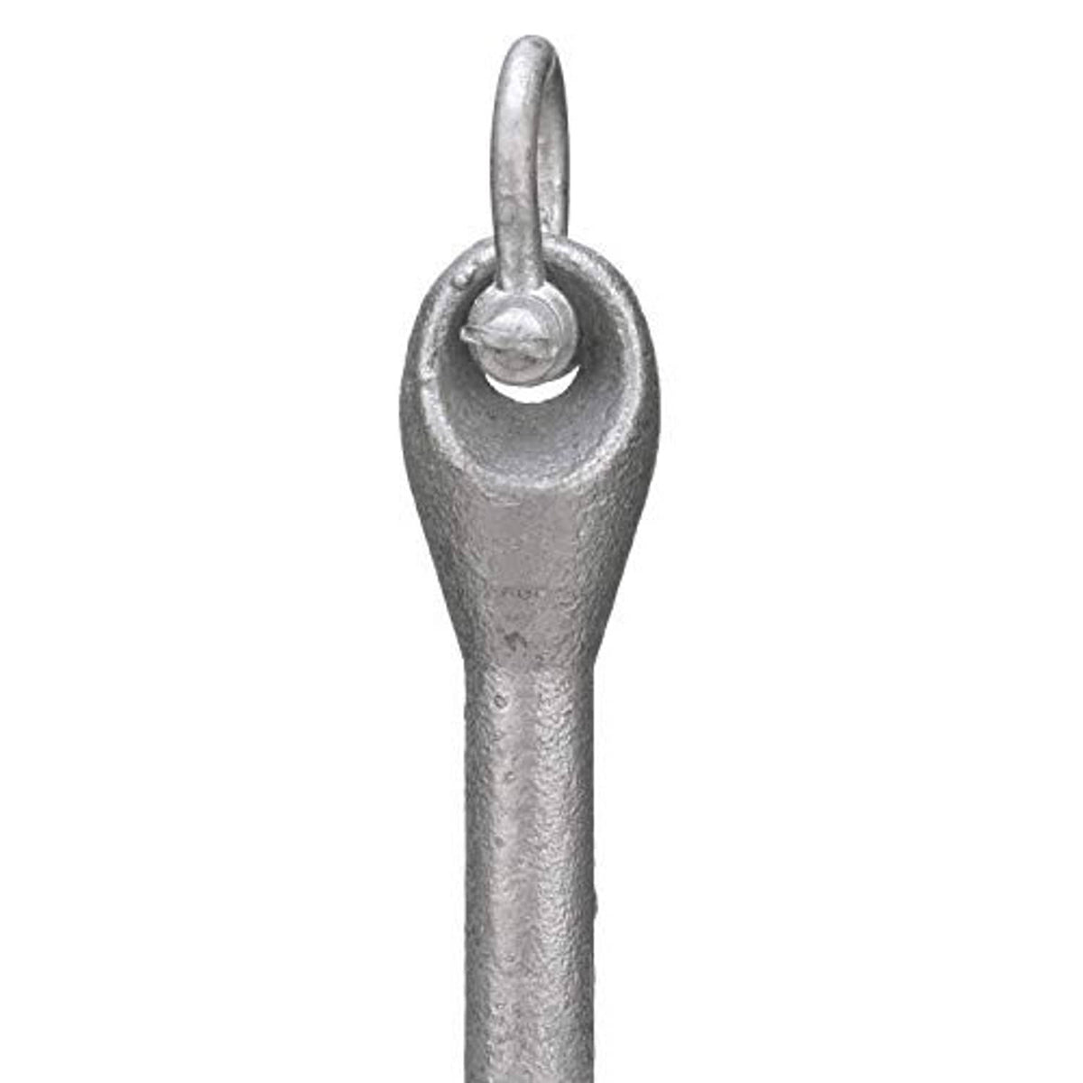 Anchor lifting eye with loop and textured galvanized shank