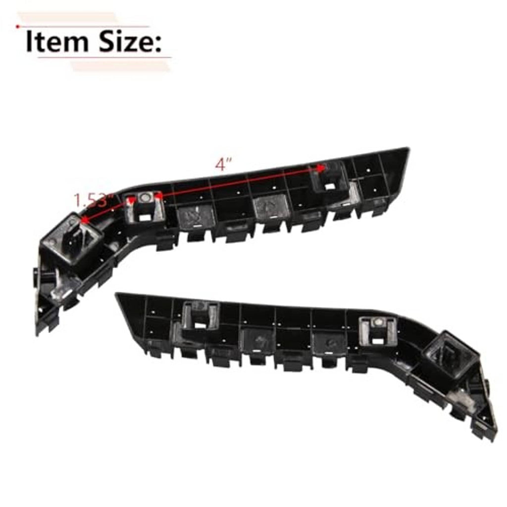 Front bumper bracket, black plastic, 4-inch length, with mounting holes and tabs