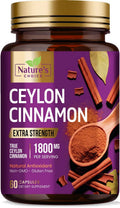 Ceylon cinnamon capsules supplement bottle with purple label and 60 count, extra strength.