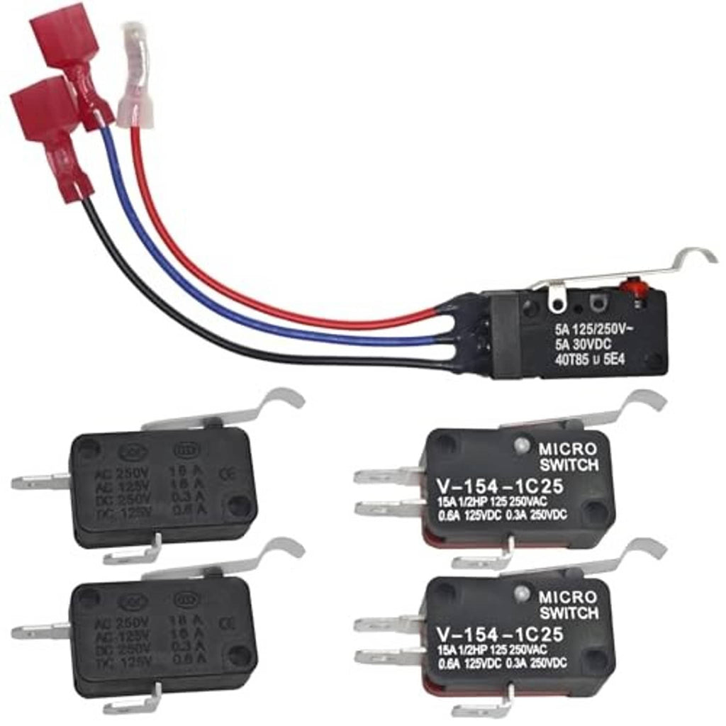 Golf cart micro switch kit with wiring harness and multiple SPST micro switches