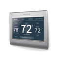 Honeywell Home gray smart thermostat with digital touchscreen display