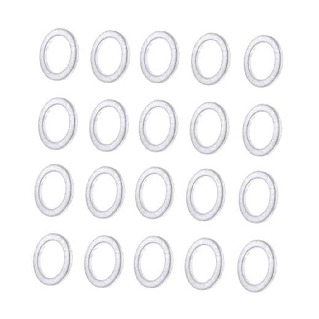 Aluminum transmission drain plug crush washers, set of 20 silver seal rings