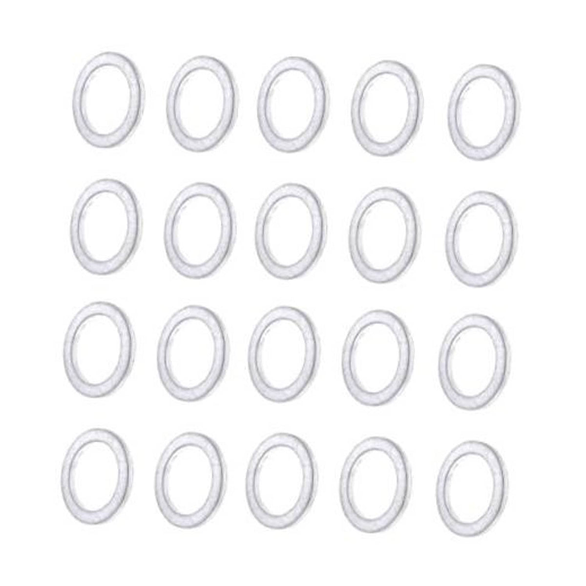 Aluminum transmission drain plug crush washers, set of 20 silver seal rings