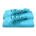 Aqua twin XL fitted microfiber sheet set with 15-inch deep elastic corners