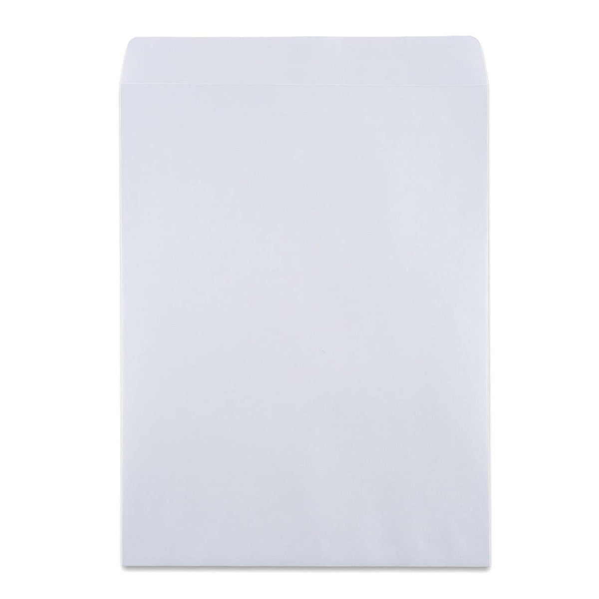 White 9x12 security envelope with top flap, smooth front panel