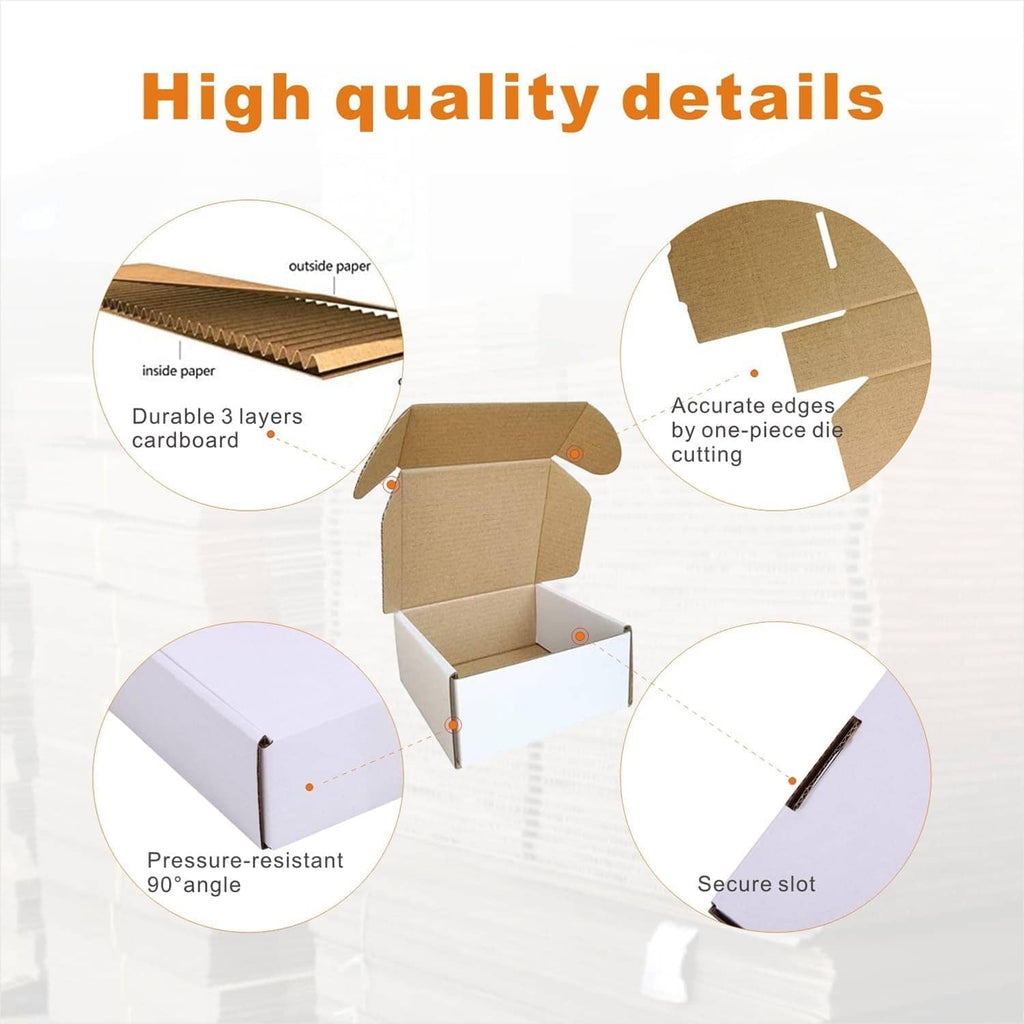Cardboard shipping box with durable layers and accurate die-cut edges for clean closure