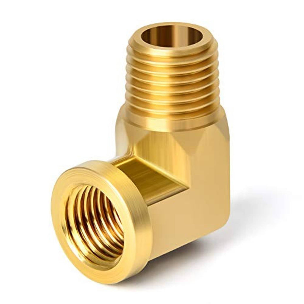 Brass 90-degree street elbow pipe fitting with internal NPT female thread
