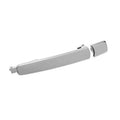 Exterior chrome door handle with long lever and rectangular end cover