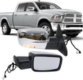 Heated right side mirror assembly with chrome cap, LED signal, power folding and wiring.