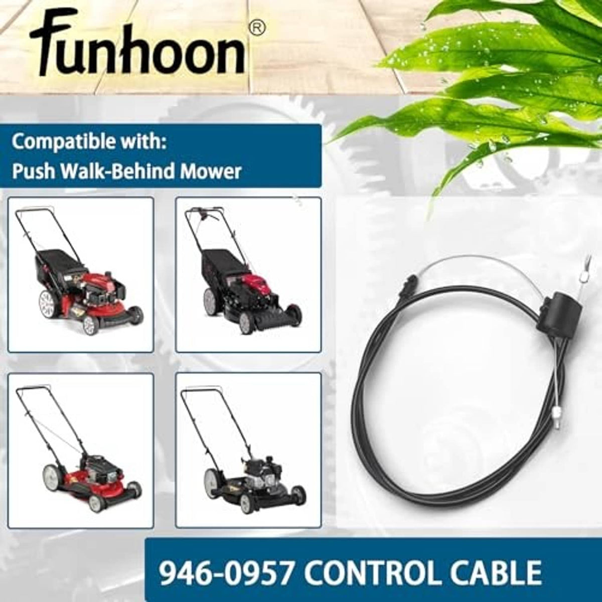 Black control cable with clear inner wire and two visible end terminals